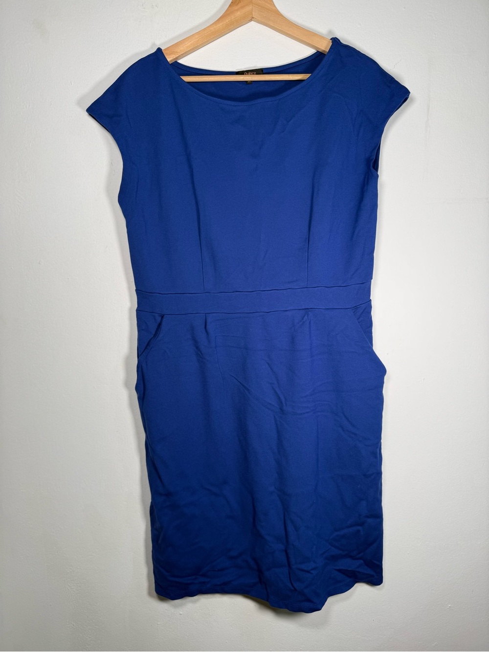 Quince Cap Sleeve Midi Dress in Cobalt